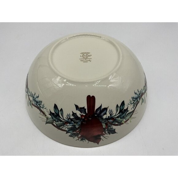 LENOX American Home Collection Winter Greetings 9 Inch Holiday BOWL Serveware - Picture 14 of 16